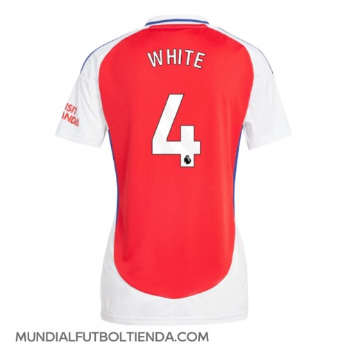 Camiseta Arsenal Ben White #4 Primera Equipación Replica 2024-25 para mujer mangas cortas